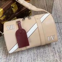 Louis Vuitton LV Unisex City Keepall Bag Beige Calf Cowhide Leather