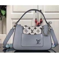 Louis Vuitton LV Unisex Marelle Handbag Blue Epi Grained Cowhide Leather Canvas (10)