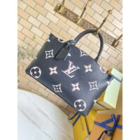 Louis Vuitton LV Women Grand Palais Tote Bag Black Monogram Embossed Grained Cowhide (8)