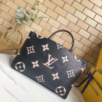 Louis Vuitton LV Women Grand Palais Tote Bag Black Monogram Embossed Grained Cowhide (8)