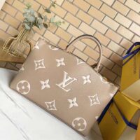 Louis Vuitton LV Women Grand Palais Tote Bag Dove Monogram Embossed Grained Cowhide (10)