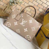 Louis Vuitton LV Women Grand Palais Tote Bag Dove Monogram Embossed Grained Cowhide (10)