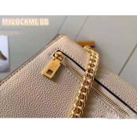 Louis Vuitton LV Women Mylockme Chain Bag Beige Soft Grained Calfskin Turn Lock (11)