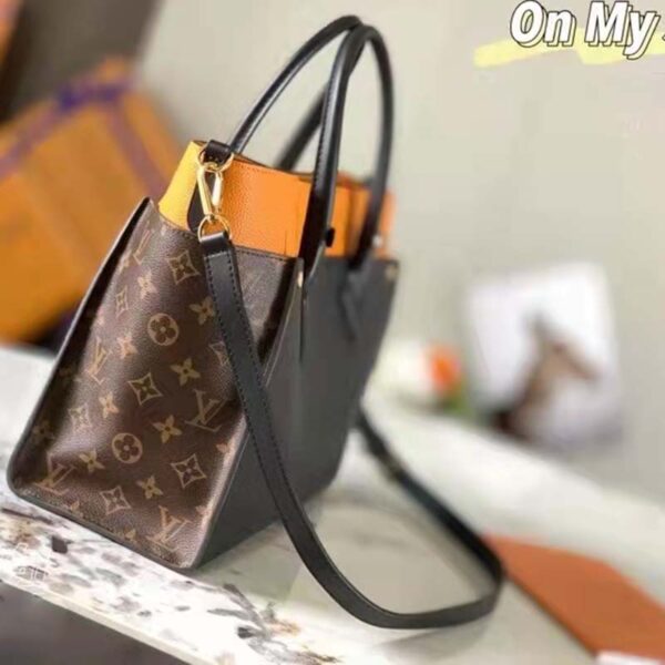 Louis Vuitton LV Women On My Side MM Tote Black Twist Calfskin Monogram (2)