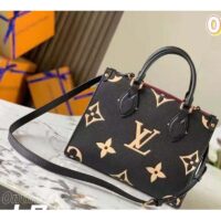 Louis Vuitton LV Women Onthego PM Tote Black Embossed Grained Cowhide Leather (10)