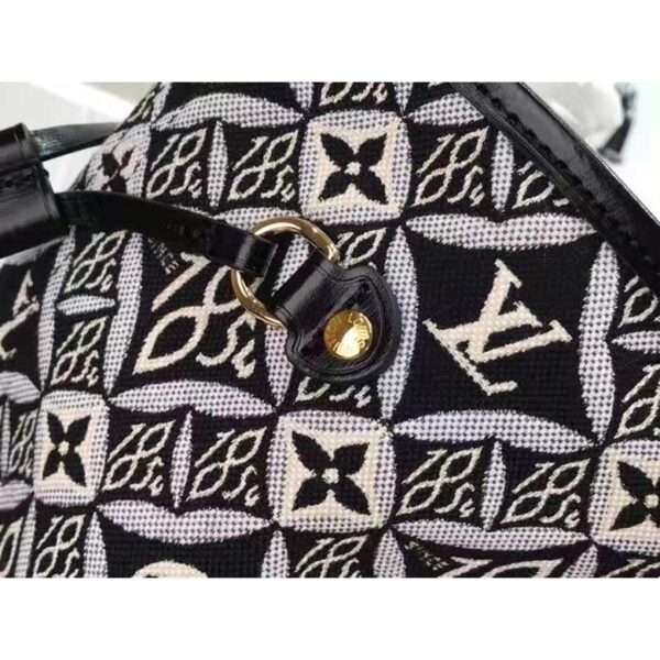 Louis Vuitton LV Women Since 1854 Neverfull MM Tote Black Monogram Flowers Canvas (1)