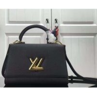 Louis Vuitton LV Women Twist One Handle BB Handbag Black Taurillon Cowhide (8)