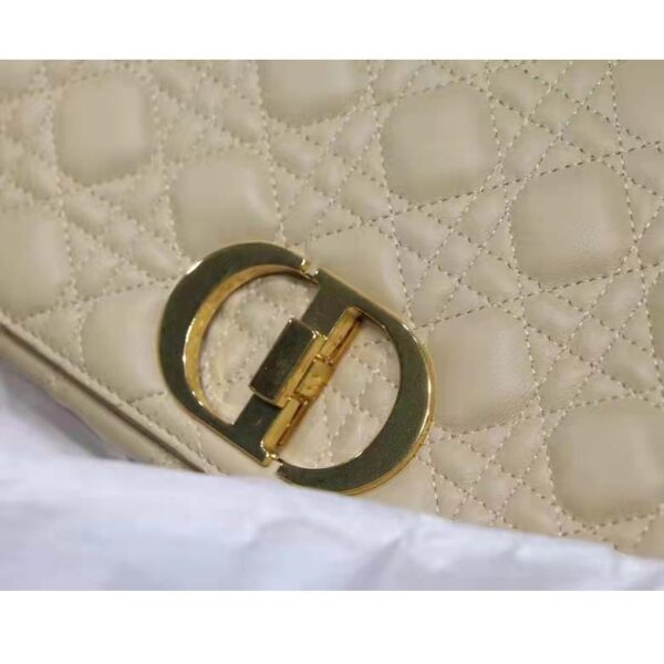 Dior Women CD Large Dior Caro Bag Beige Supple Cannage Calfskin (1)