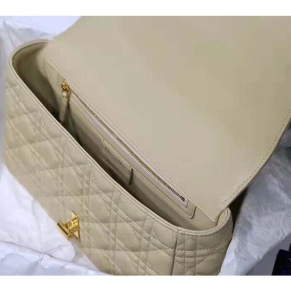 Dior Women CD Large Dior Caro Bag Beige Supple Cannage Calfskin (9)