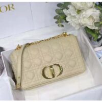 Dior Women CD Medium Dior Caro Bag Beige Supple Cannage Calfskin (3)