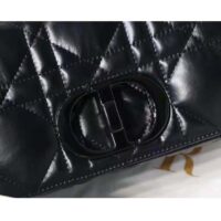 Dior Women CD Small Dior Caro Bag Black Quilted Macrocannage Calfskin (7)