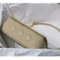 Dior Women CD Small Dior Caro Bag Ivory Supple Cannage Calfskin