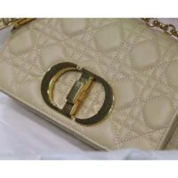 Dior Women CD Small Dior Caro Bag Ivory Supple Cannage Calfskin