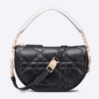 Dior Women CD Small Dior Vibe Hobo Bag Black Cannage Lambskin (3)