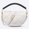 Dior Women CD Small Dior Vibe Hobo Bag White Cannage Lambskin