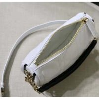 Dior Women CD Small Dior Vibe Hobo Bag White Cannage Lambskin (3)