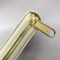 Gucci Unisex 1955 Horsebit Zip Around Wallet Beige Ebony GG Supreme Canvas (6)