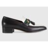 Gucci Unisex GG Loafer Web Interlocking G White Black Leather Green Red Web