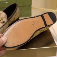 Gucci Unisex Maxi GG Jordaan Loafer Camel Ebony Maxi Canvas Canvas (7)