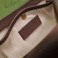 Gucci Women Bamboo 1947 Jumbo GG Mini Bag Brown Camel Ebony Canvas (11)