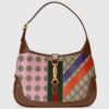 Gucci Women Jackie 1961 Small Shoulder Bag Beige Ebony GG Supreme Canvas