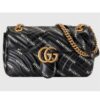 Gucci Women The Hacker Project Small Dionysus Bag Black Balenciaga Print Black Leather