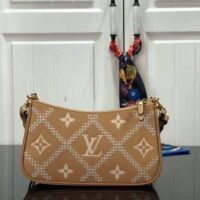 Louis Vuitton LV Unisex Easy Pouch On Strap Beige Monogram Supple Grained Cowhide (4)