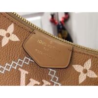 Louis Vuitton LV Unisex Easy Pouch On Strap Beige Monogram Supple Grained Cowhide (4)