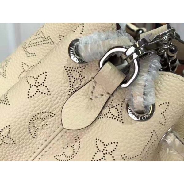 Louis Vuitton LV Women Bella Tote Crème Beige Mahina Perforated Calfskin Calf (