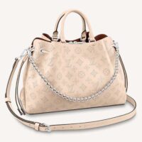 Louis Vuitton LV Women Bella Tote Crème Beige Mahina Perforated Calfskin Calf ( (13)