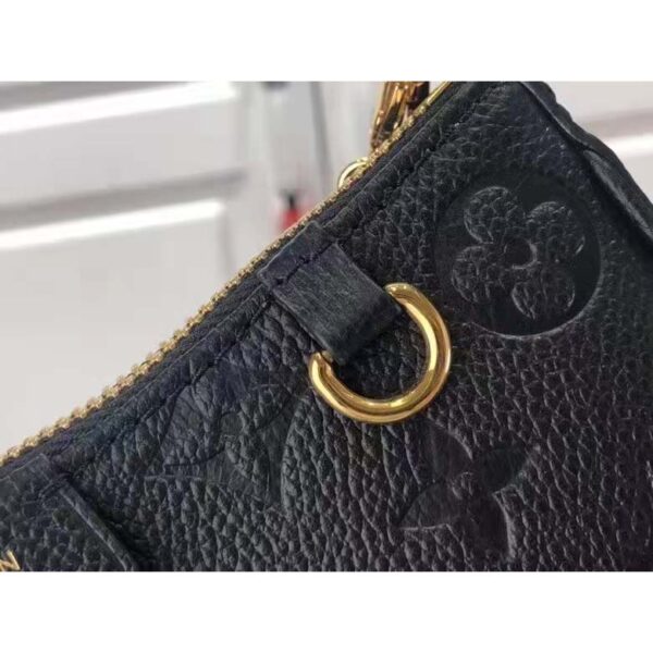 Louis Vuitton LV Women Easy Pouch On Strap Black Monogram Supple Grained Cowhide (4)