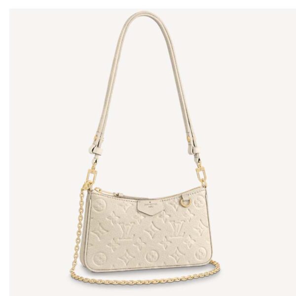 Louis Vuitton LV Women Easy Pouch On Strap White Monogram Supple Grained Cowhide (6)