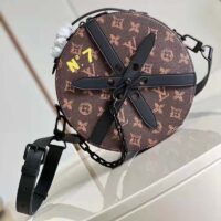 Louis Vuitton LV Women Wheel Box Brown Monogram Coated Canvas Cowhide Leather (9)