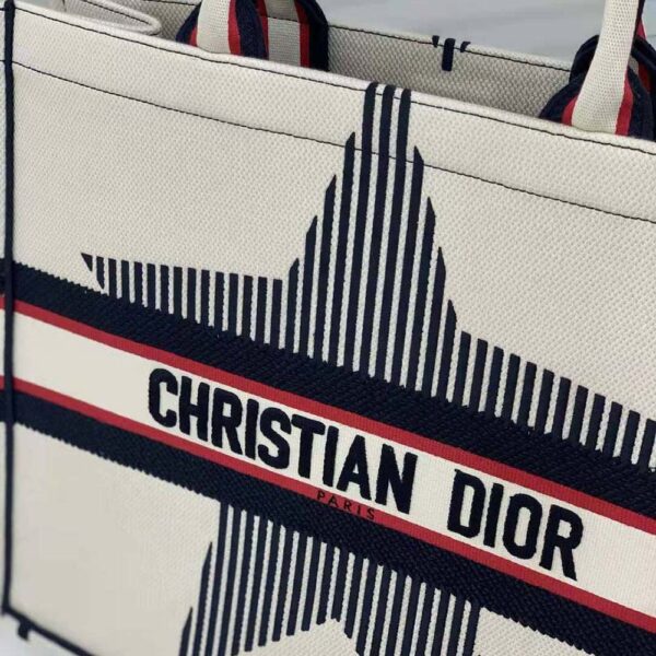 Dior Women Dioralps Dior Book Tote White Three-Tone Embroidery (6)