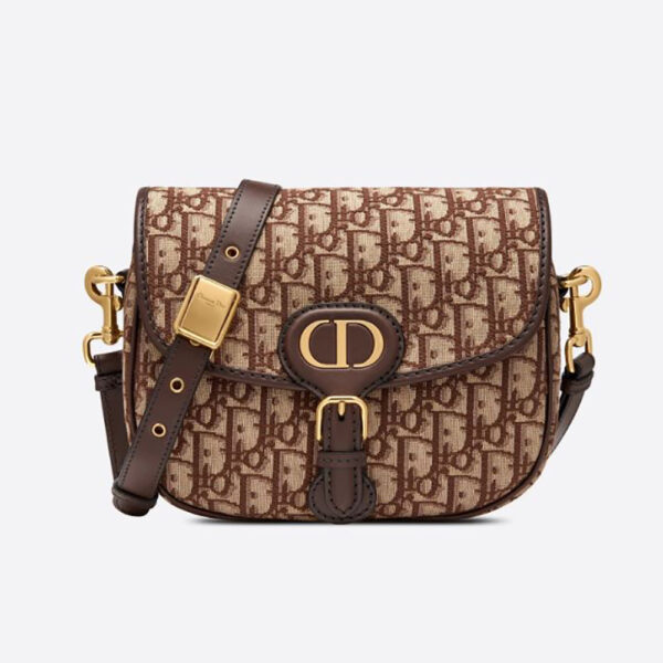 Dior Women Medium Dior Bobby Bag Brown Dior Oblique Jacquard (1)