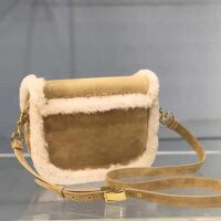 Dior Women Medium Dior Bobby Bag Camel-Colored Shearling (1)