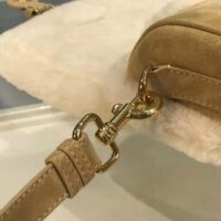 Dior Women Medium Dior Bobby Bag Camel-Colored Shearling (1)