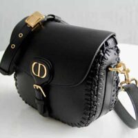 Dior Women Medium Dior Bobby Bag Grained Calfskin with Whipstitched Seams-black (1)