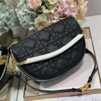 Dior Women Medium Dior Vibe Hobo Bag Black Cannage Lambskin (1)