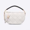 Dior Women Medium Dior Vibe Hobo Bag White Cannage Lambskin