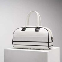 Dior Women Medium Dior Vibe Zip Bowling Bag White Smooth Calfskin (1)