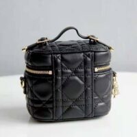 Dior Women Micro Lady Dior Vanity Case Cannage Lambskin-black (1)