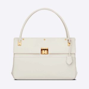 Dior Women Parisienne Bag Latte Smooth Calfskin