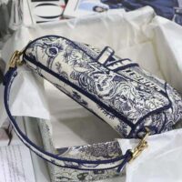 Dior Women Saddle Bag Blue Toile de Jouy Embroidery (1)