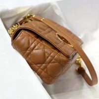 Dior Women Small Dior Caro Bag Cognac-Colored Supple Cannage Calfskin (1)