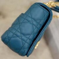 Dior Women Small Dior Caro Bag Supple Cannage Calfskin-blue (1)