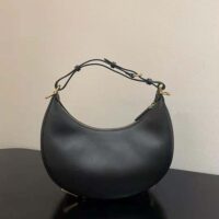 Fendi Women Fendigraphy Small Black Leather Bag-Black (1)