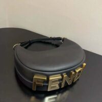 Fendi Women Fendigraphy Small Black Leather Bag-Black (1)