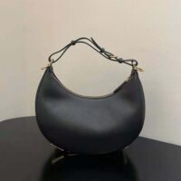 Fendi Women Fendigraphy Small Black Leather Bag-Black (1)