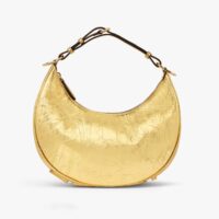 Fendi Women Fendigraphy Small Gold Laminated Leather Bag (1)